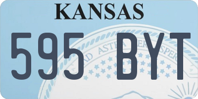 KS license plate 595BYT
