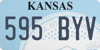 KS license plate 595BYV