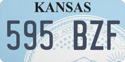 KS license plate 595BZF