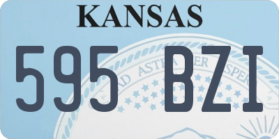 KS license plate 595BZI