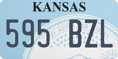 KS license plate 595BZL