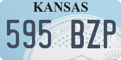 KS license plate 595BZP