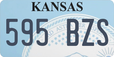KS license plate 595BZS