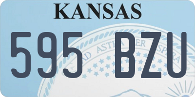 KS license plate 595BZU