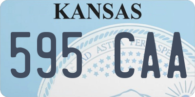 KS license plate 595CAA