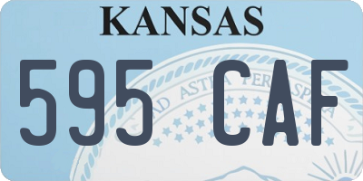 KS license plate 595CAF