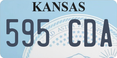 KS license plate 595CDA