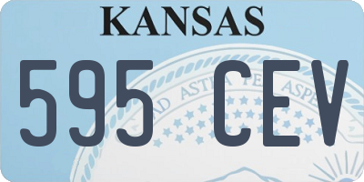 KS license plate 595CEV