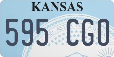 KS license plate 595CGO