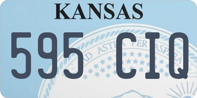 KS license plate 595CIQ