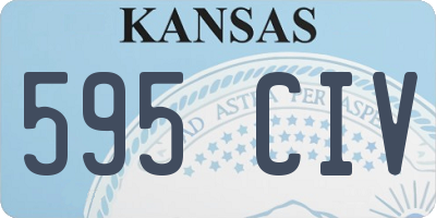 KS license plate 595CIV