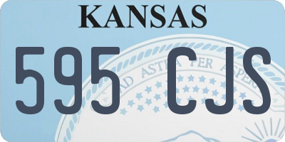 KS license plate 595CJS
