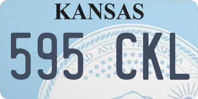 KS license plate 595CKL