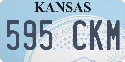 KS license plate 595CKM