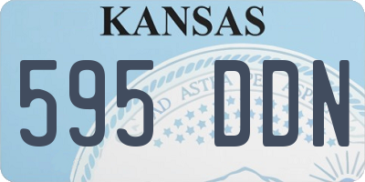 KS license plate 595DDN