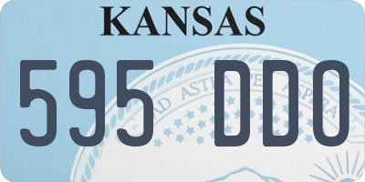 KS license plate 595DDO