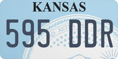 KS license plate 595DDR