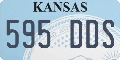 KS license plate 595DDS
