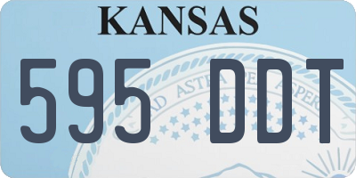 KS license plate 595DDT