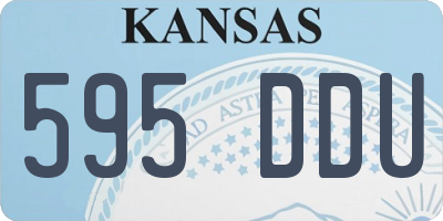 KS license plate 595DDU