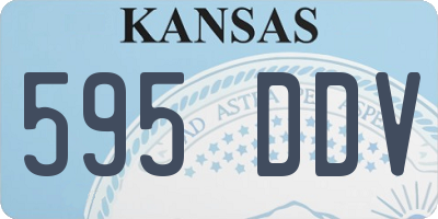KS license plate 595DDV