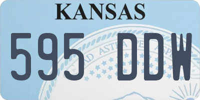 KS license plate 595DDW
