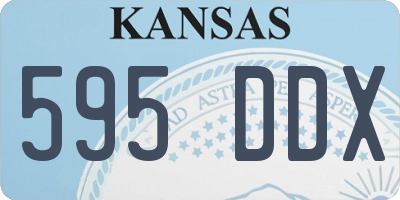KS license plate 595DDX