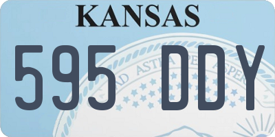 KS license plate 595DDY