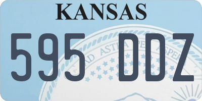 KS license plate 595DDZ