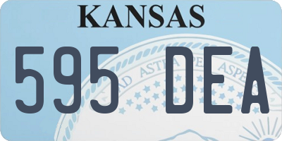 KS license plate 595DEA