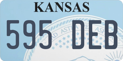 KS license plate 595DEB
