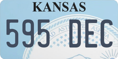 KS license plate 595DEC