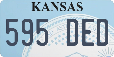 KS license plate 595DED