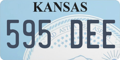 KS license plate 595DEE