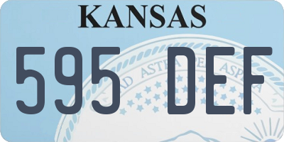 KS license plate 595DEF