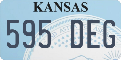 KS license plate 595DEG