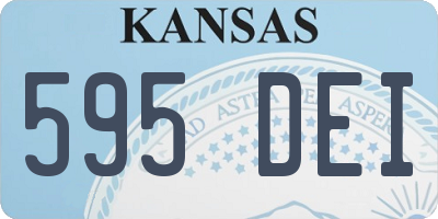 KS license plate 595DEI