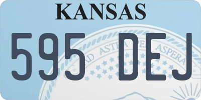 KS license plate 595DEJ