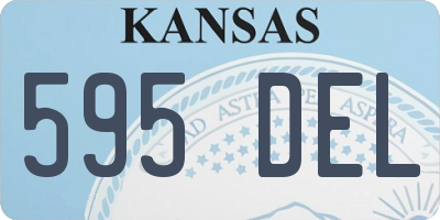 KS license plate 595DEL