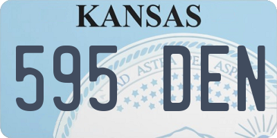 KS license plate 595DEN