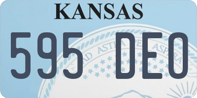 KS license plate 595DEO