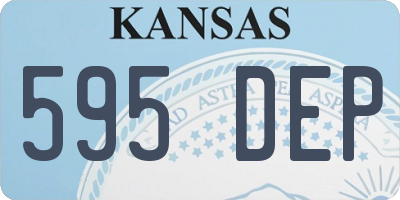 KS license plate 595DEP