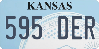 KS license plate 595DER