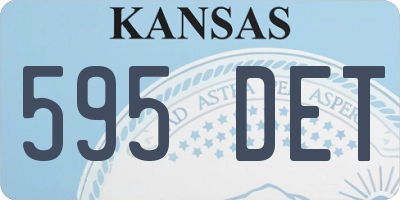 KS license plate 595DET