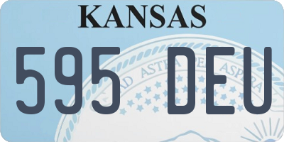 KS license plate 595DEU
