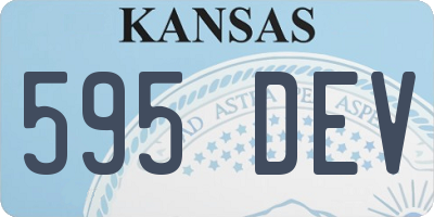 KS license plate 595DEV