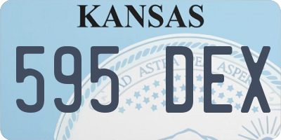 KS license plate 595DEX