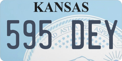 KS license plate 595DEY