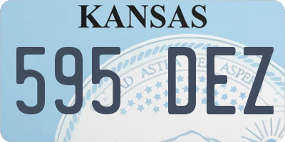KS license plate 595DEZ