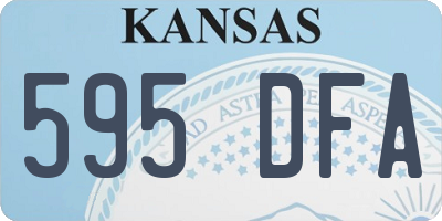 KS license plate 595DFA